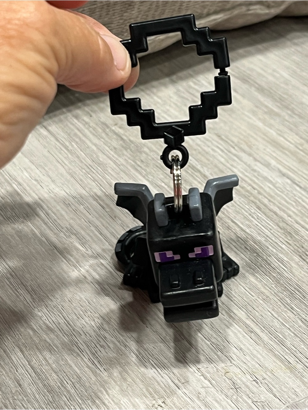 Minecraft Ender Dragon Keychain Or Backpack Charm Clip